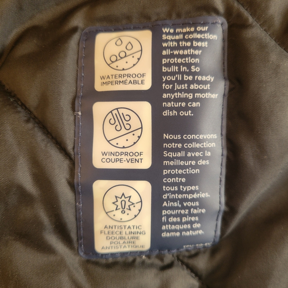 Lands End Wine Color Hooded Waterproof Long Parka Coat Size Small - Picture 5 of 5